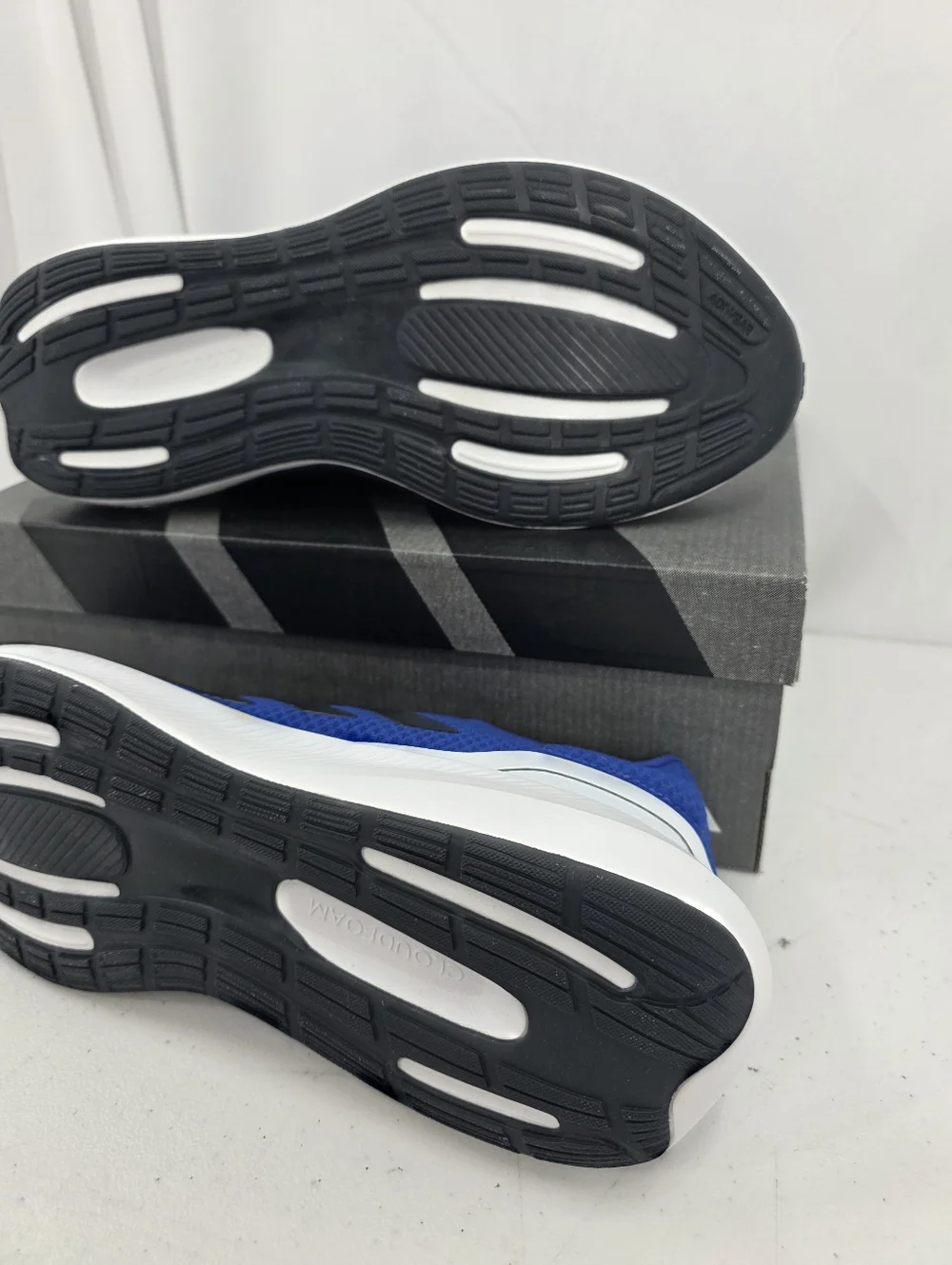 New Adidas Runfalcon 3.0 Cloudfoam Blue Black Running Shoes Mens Size 10 HP7549.